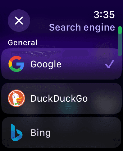 Search engine selection